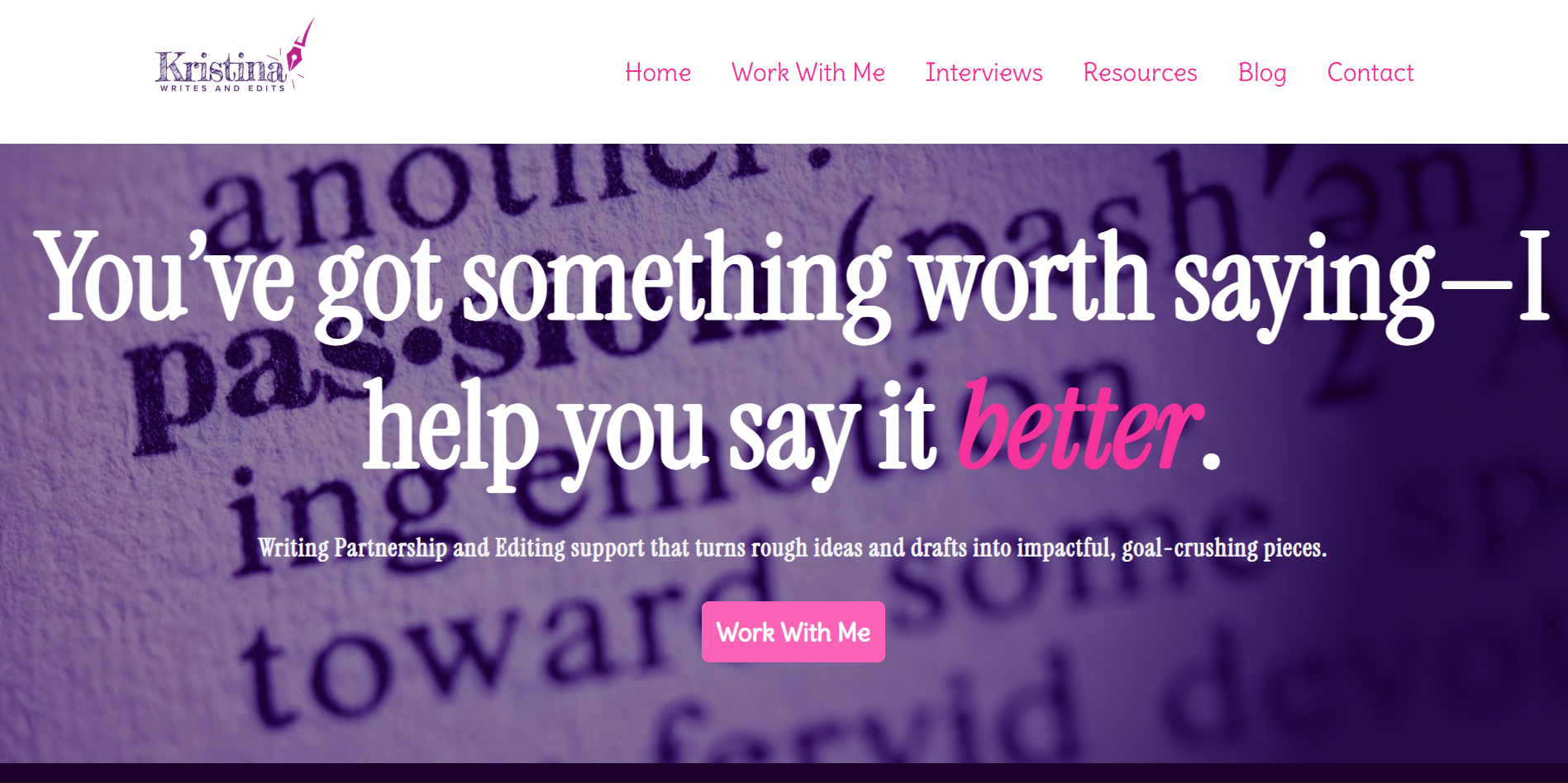 Kristina- a writers portfolio